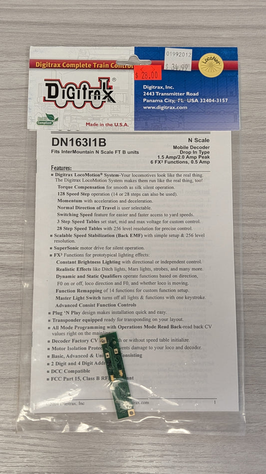 Digitrax DN163I1B Decoder