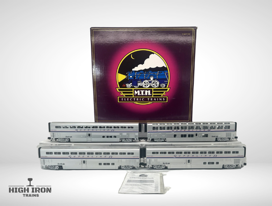 MTH Premier 20-6537 Amtrak SuperLiner II 70’ 4 Car Passenger Set New O Phase IV