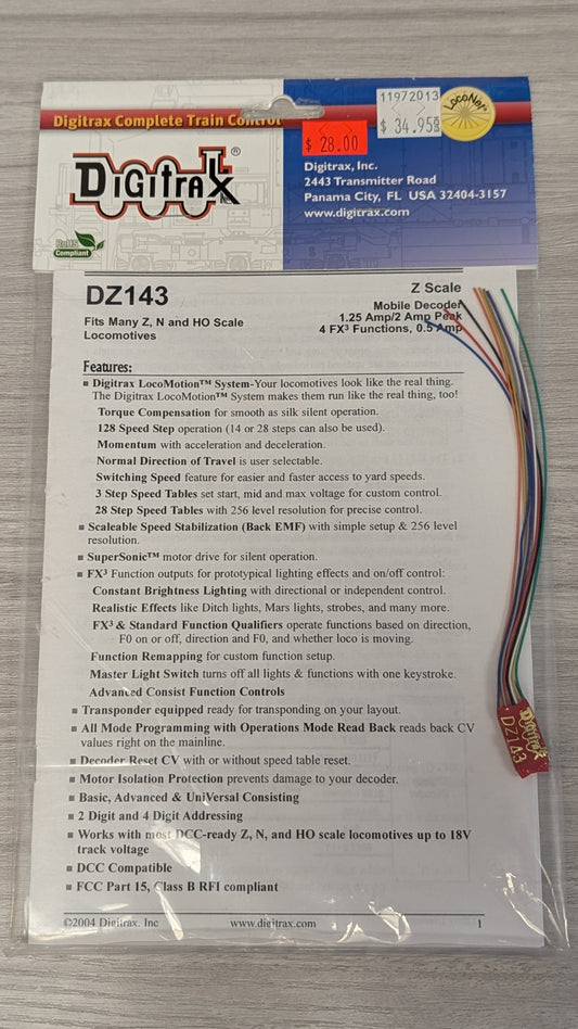 Digitrax DZ143 Decoder